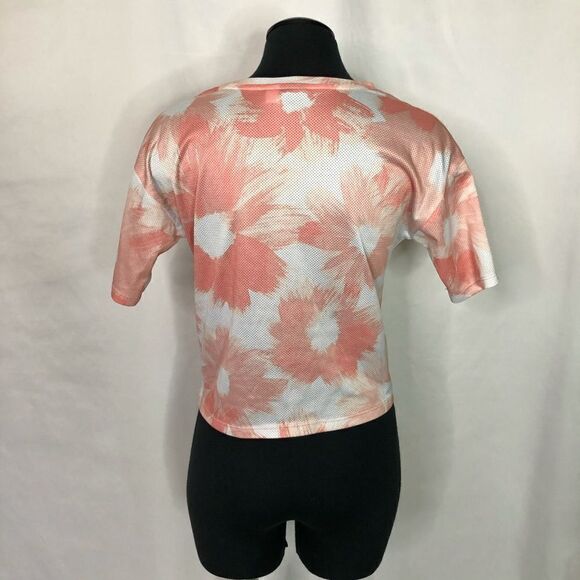 Puma Perforated Floral Active Crop Top - Women’s L - Picture 2 of 8